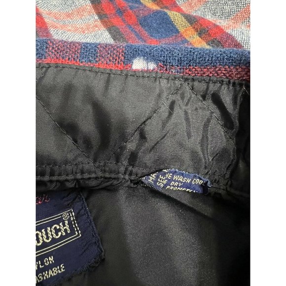 Vintage Flannel Plaid Shacket Jacket Wool Blend Shirt Men Sz L Pockets Grandpa - Picture 9 of 9